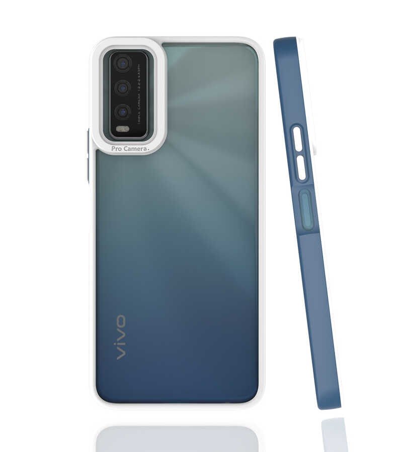 Vivo Y20 Kapak Mat Yüzeyli Kamera Korumalı Renkli Silikon Kılıf (MİMA) Siyah
