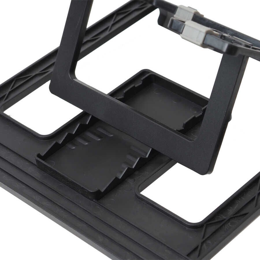 Laptop Standı Ayarlanabilir Kaymaz Silikon Malzemeden Üretilmiştir (F28) Siyah