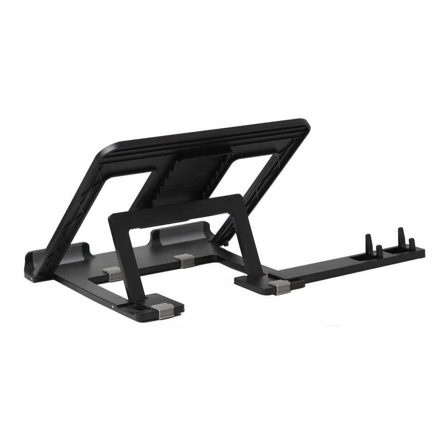 Laptop Standı Ayarlanabilir Kaymaz Silikon Malzemeden Üretilmiştir (F28) Siyah