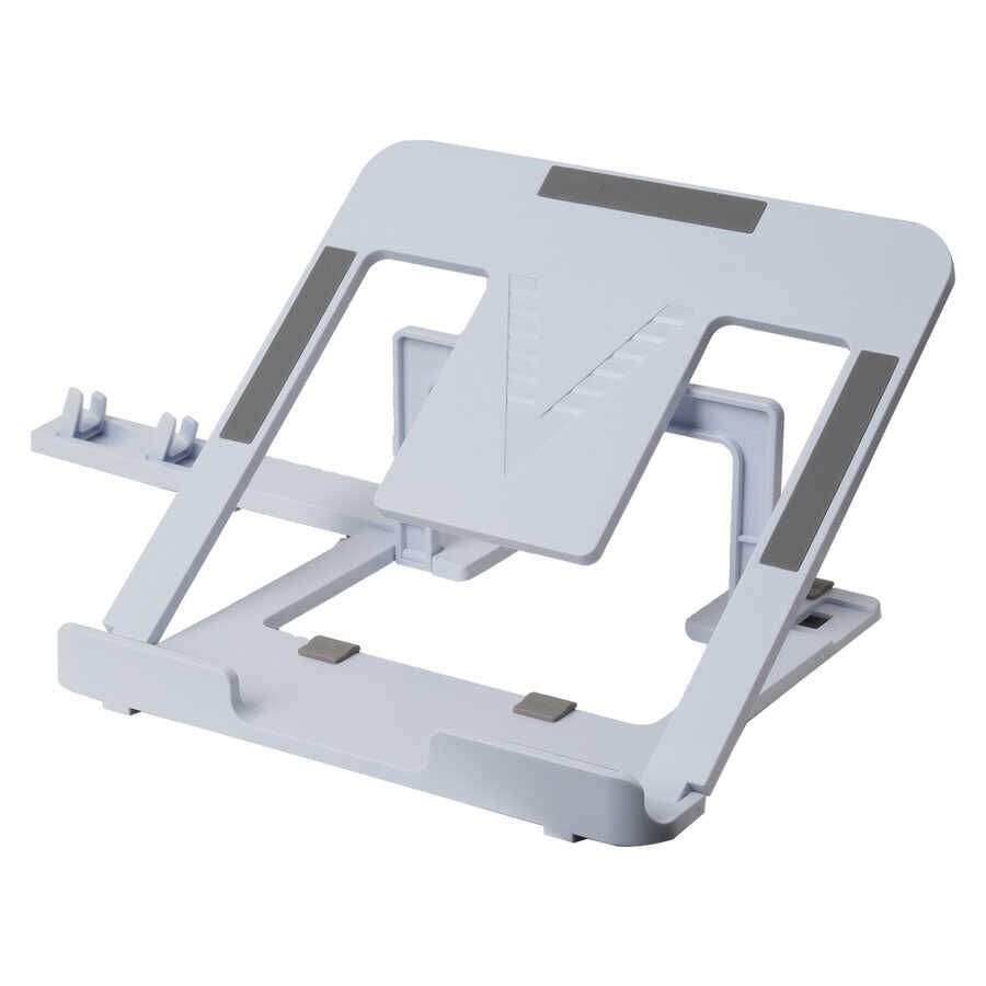 Laptop Standı Ayarlanabilir Kaymaz Silikon Malzemeden Üretilmiştir (F28) Beyaz