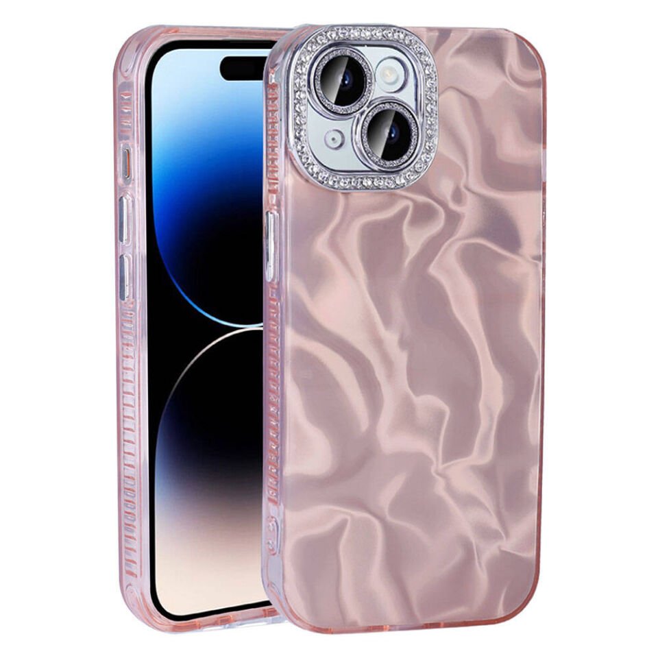 Apple iPhone 15 Plus Kılıf Airbagli Parlak Taş Detay Tasarımlı HEPTEKİLETİŞİM Esila Kapak