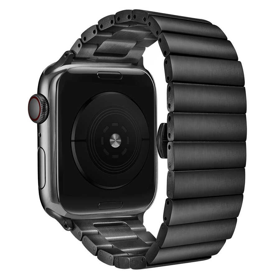 Apple Watch 2/3/4/5/6/7/8/se/nike 38mm 40mm 41mm Metal Kordon Şık Tasarım (KRD-41) Gold