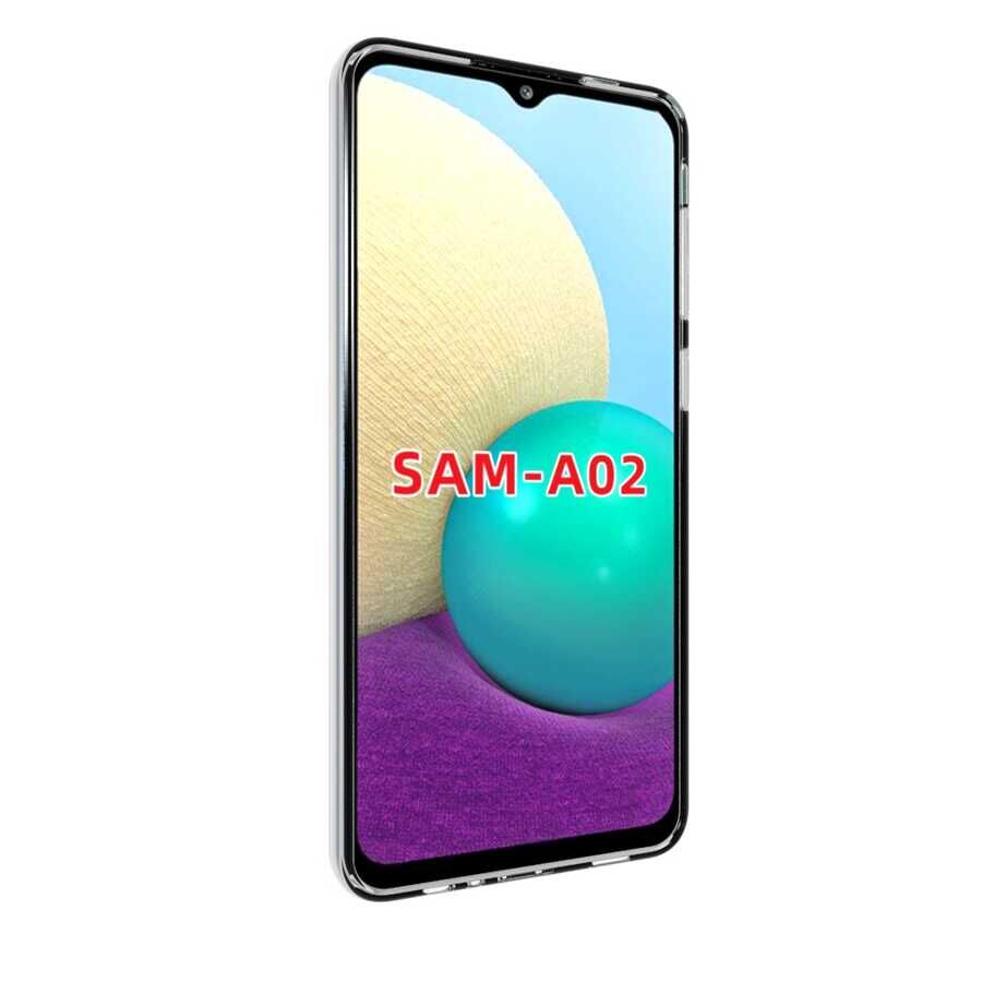 Samsung Galaxy A02 Şeffaf Kılıf Yumuşak İnce Tasarımlı Kapak (SÜPER) Renksiz
