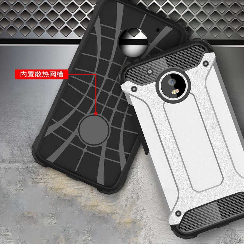 Lenovo Moto G5S Plus Kılıf Armor Köşe Korumalı Çift Katman Tank Zırh Kapak (CRASH) Siyah
