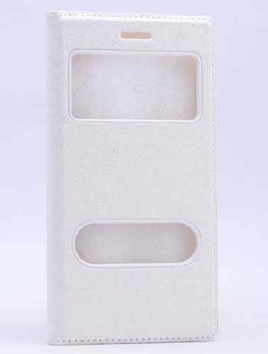 Samsung Galaxy Note 3 N9000 Kapaklı Kılıf Simli Mıknatıslı Kapak (DOLCE-SİM) Beyaz