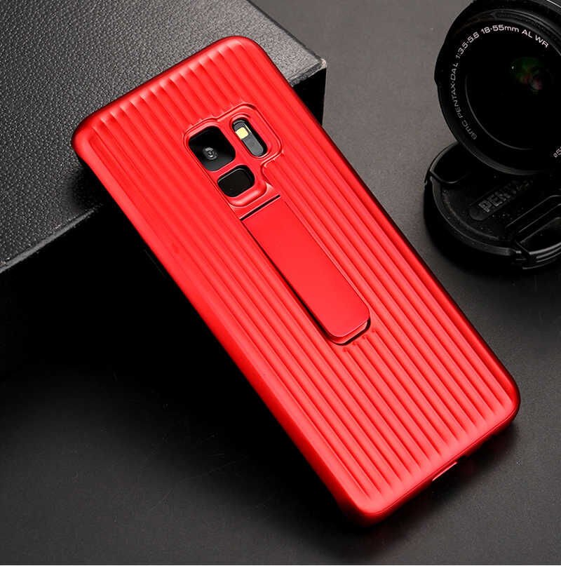 Galaxy S9 Kılıf Zore Wave Standlı Mıknatıslı Kapak