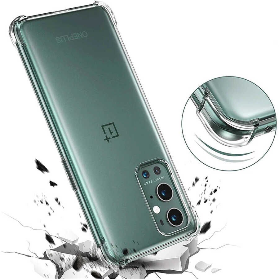 One Plus 9 Pro Şeffaf Kılıf Köşelerde Darbelere Karşı Ultra Kalınlık (ANTİSHOCK) Renksiz