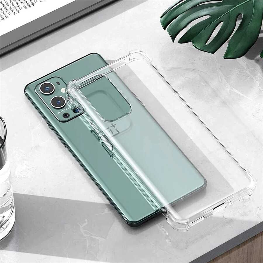 One Plus 9 Pro Şeffaf Kılıf Köşelerde Darbelere Karşı Ultra Kalınlık (ANTİSHOCK) Renksiz