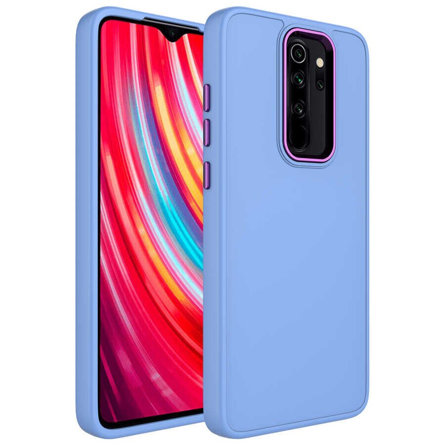 Xiaomi Redmi Note 8 Pro Kılıf Metal Çerçeve ve Buton Tasarımlı Silikon HEPTEKİLETİŞİM Luna Kapak