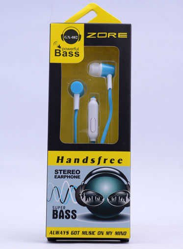 Yüksek Kalite ve Ses Performanslı Kulaklık (GX-082 Mp3 Stereo Kulaklık) Mavi Açık