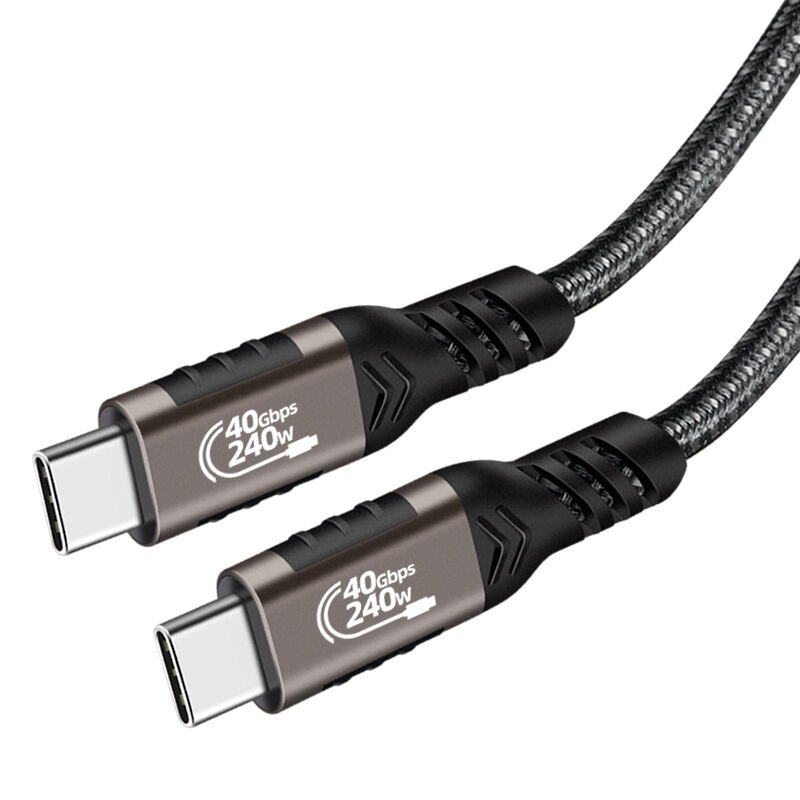 HEPTEKİLETİŞİM QG01 Type-C to Type-C USB4 PD Data Kablosu 240W 40Gbps 8K@60Hz 1 Metre