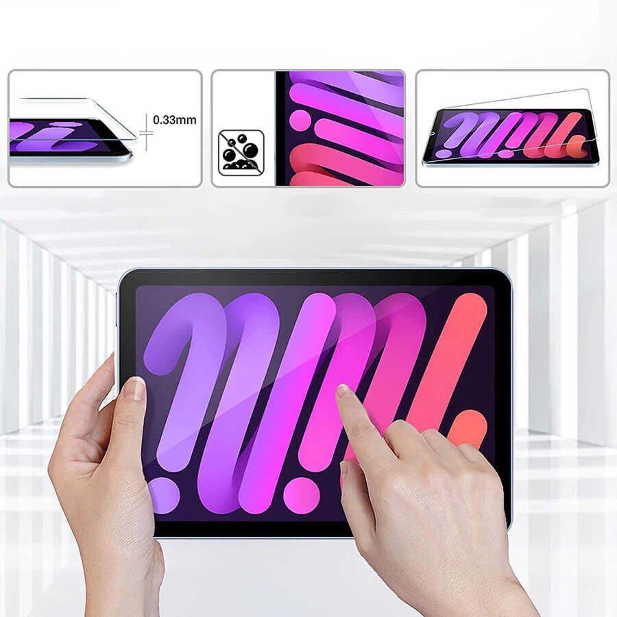 Apple iPad Mini 2021 (6.Nesil) HEPTEKİLETİŞİM Tablet Temperli Cam Ekran Koruyucu
