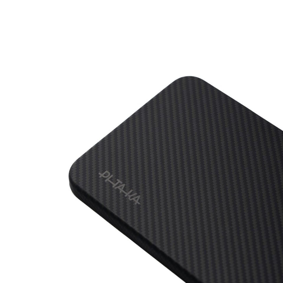 Samsung Galaxy S25 Kılıf Magsafe Şarj Özellikli 600D Aramid Fiber Pitaka Ultra-Slim Classic Serisi Black-Grey Twill Kapak