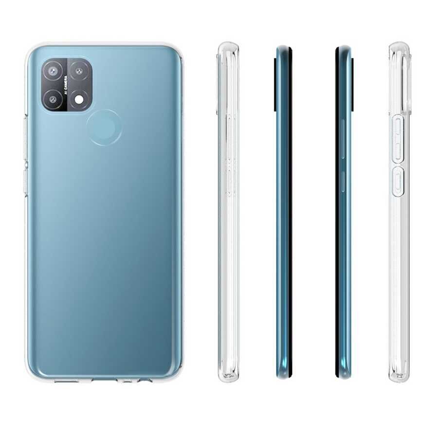 Oppo A15S Şeffaf Kılıf Yumuşak İnce Tasarımlı Kapak (SÜPER) Renksiz