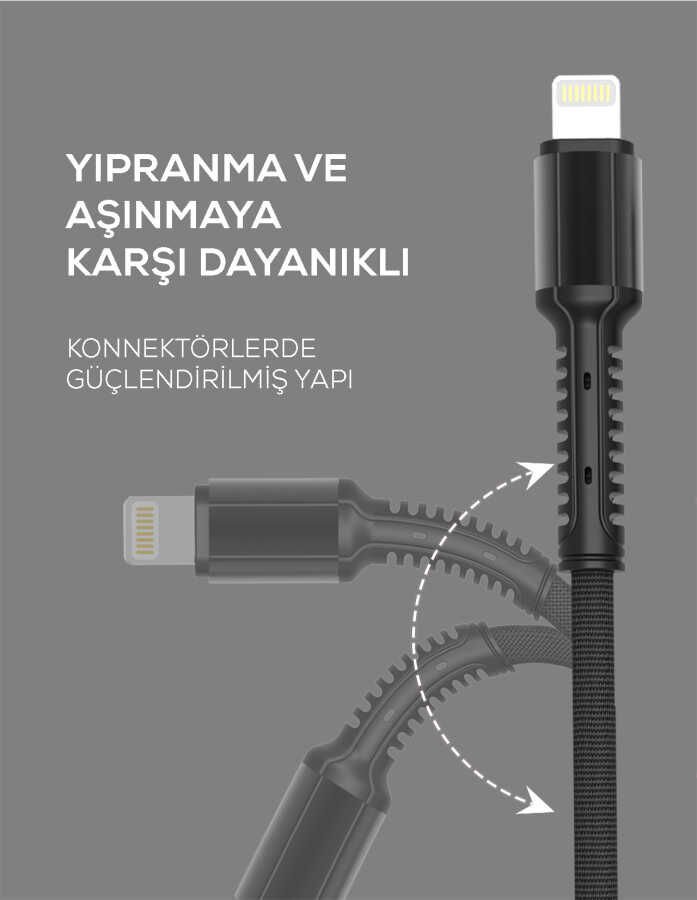 LS63 Micro Usb Kablo Gri