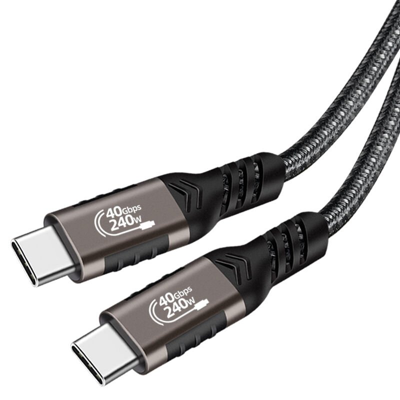HEPTEKİLETİŞİM QG01 Type-C to Type-C USB4 PD Data Kablosu 240W 40Gbps 8K@60Hz 0.2 Metre