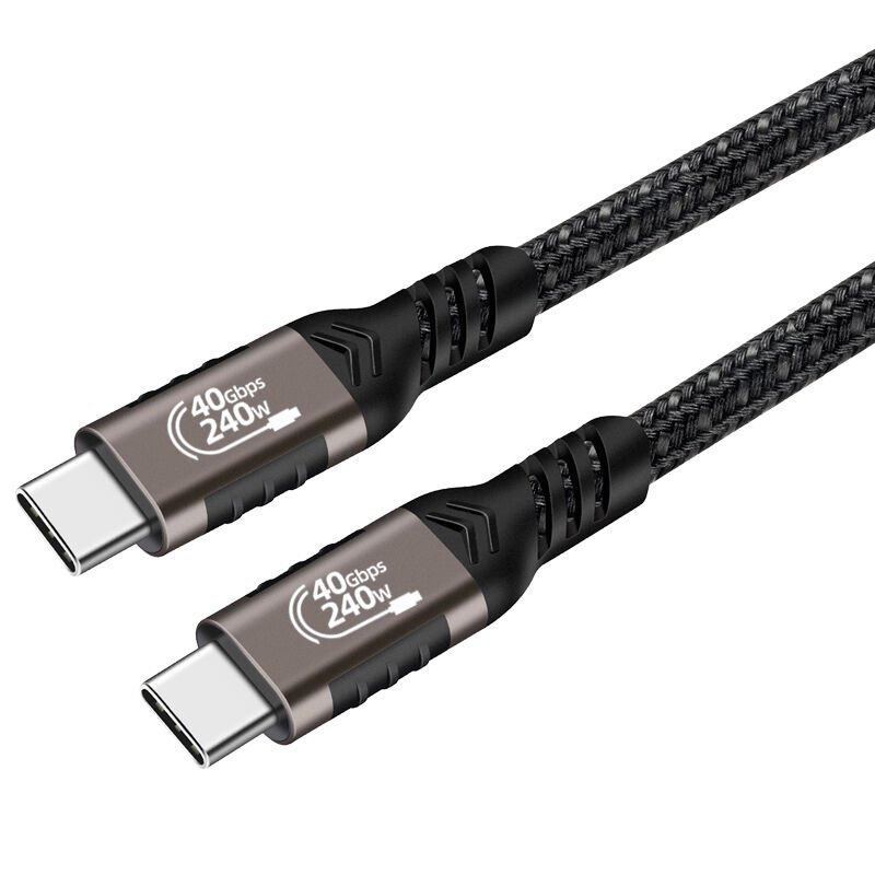 HEPTEKİLETİŞİM QG01 Type-C to Type-C USB4 PD Data Kablosu 240W 40Gbps 8K@60Hz 0.2 Metre