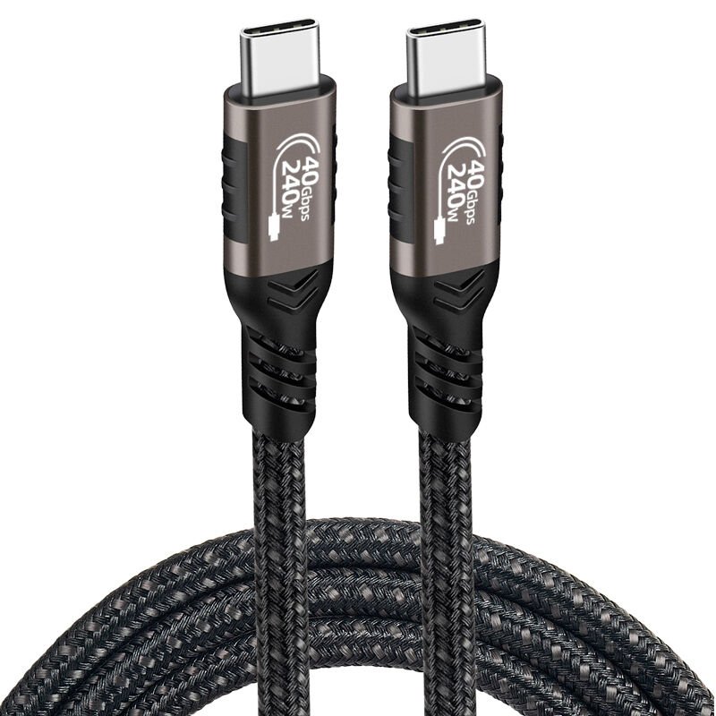 HEPTEKİLETİŞİM QG01 Type-C to Type-C USB4 PD Data Kablosu 240W 40Gbps 8K@60Hz 0.2 Metre