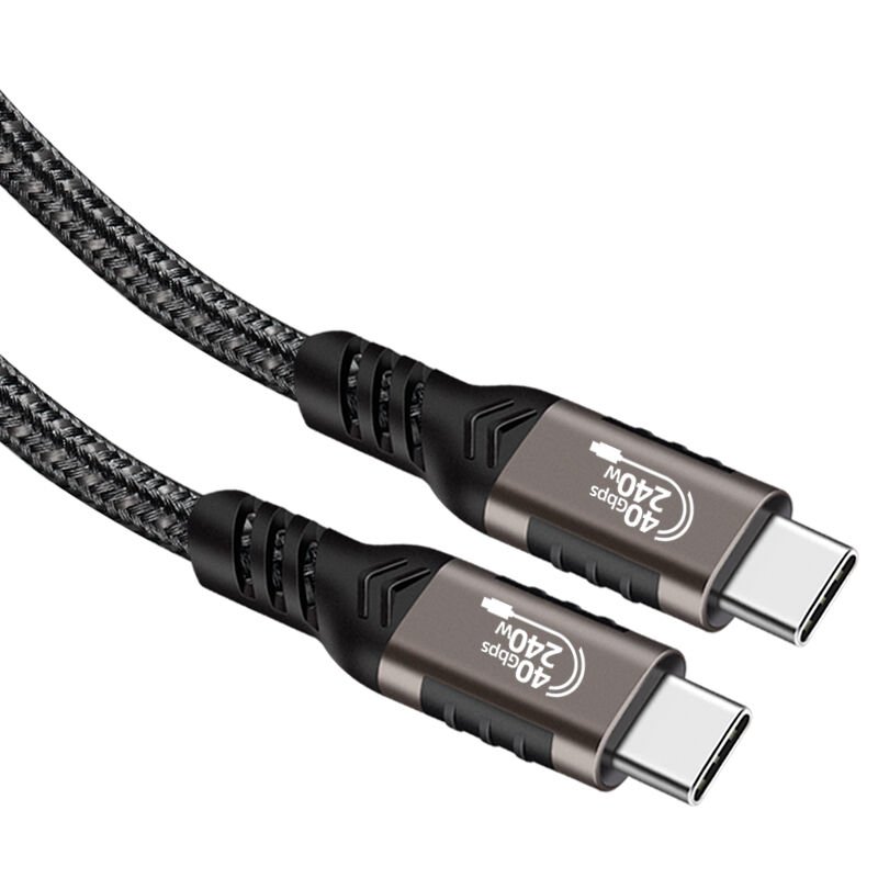 HEPTEKİLETİŞİM QG01 Type-C to Type-C USB4 PD Data Kablosu 240W 40Gbps 8K@60Hz 0.2 Metre