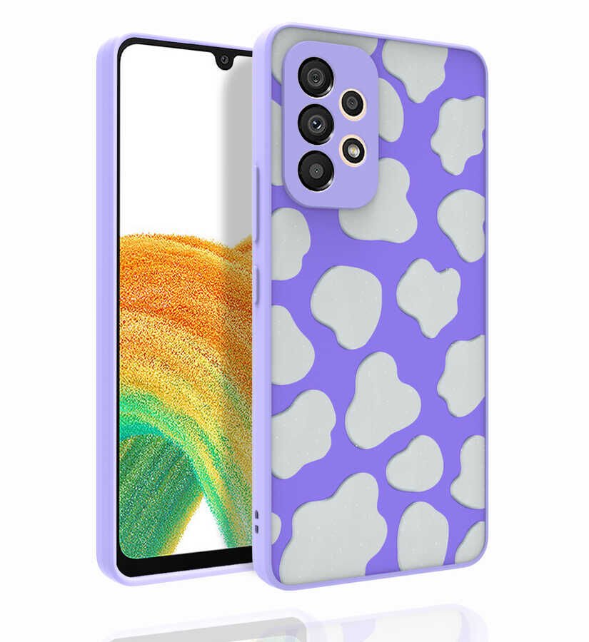 Samsung Galaxy A53 5G Kılıf Kabartmalı Kamera Korumalı Desenli Darbe Emici Renkli Kapak (Nora) NO6