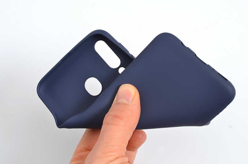 Samsung Galaxy M30 Kılıf Yumuşak Dokulu Soft Esnek İnce Mat Renkli Silikon Kapak (PREMİER) Gold