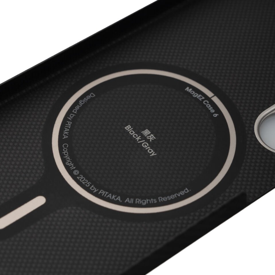 Samsung Galaxy S25 Ultra Kılıf Magsafe Şarj Özellikli 600D Aramid Fiber Pitaka Ultra-Slim Classic Serisi Black-Grey Twill Kapak