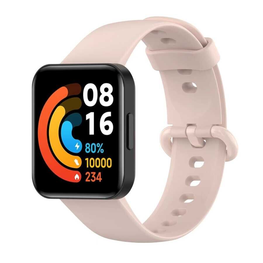 Xiaomi Redmi Watch 2 Lite Silikon Kordon Soft ve Pürüzsüz Yüzeyli Kordon (Klasik) Pembe