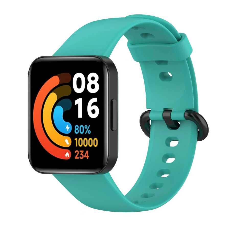 Xiaomi Redmi Watch 2 Lite Silikon Kordon Soft ve Pürüzsüz Yüzeyli Kordon (Klasik) Yeşil