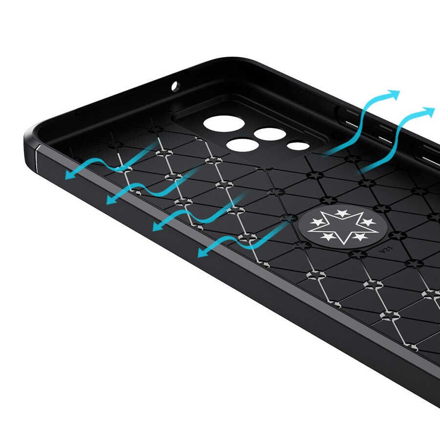 Vivo V21 Kılıf Kamera Çıkıntılı Renkli Yüzüklü Standlı Mıknatıslı Kapak (RAVEL) Mavi