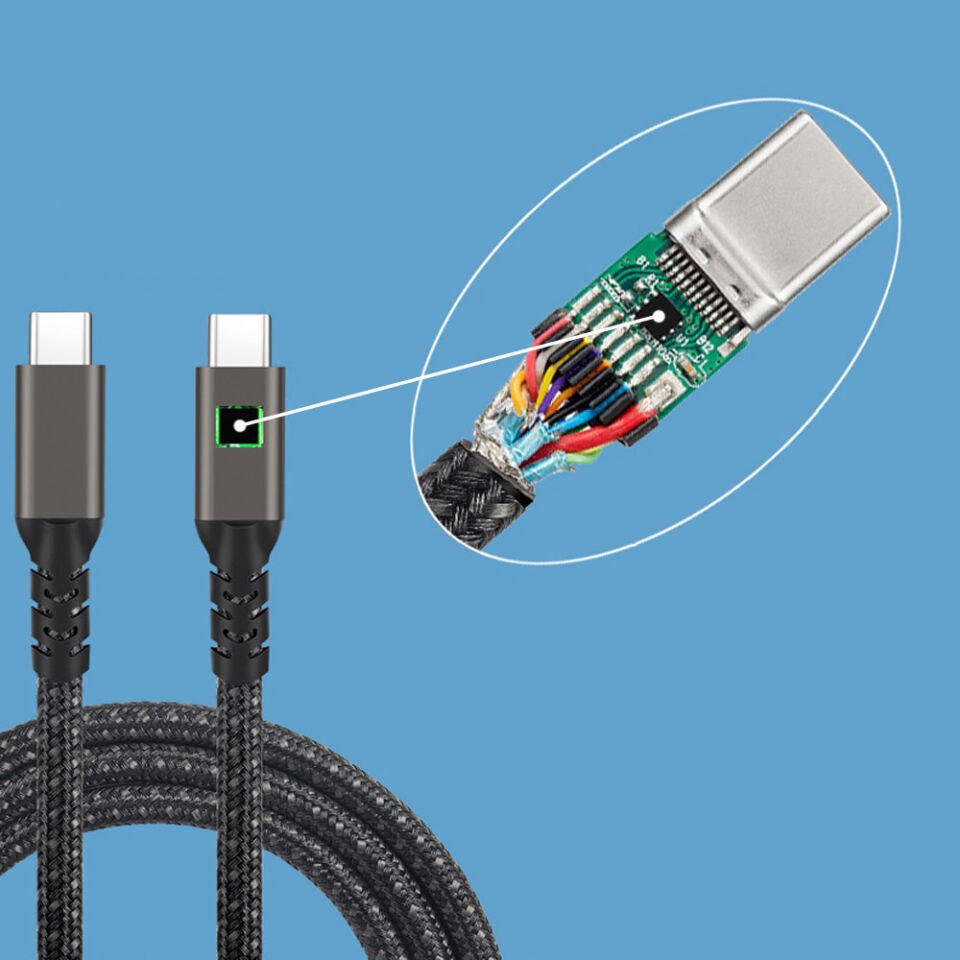 HEPTEKİLETİŞİM 2.Jenerasyon Type-C to Type-C USB3.2 PD Data Kablosu 100W 20Gbps 4K@60Hz 1 Metre