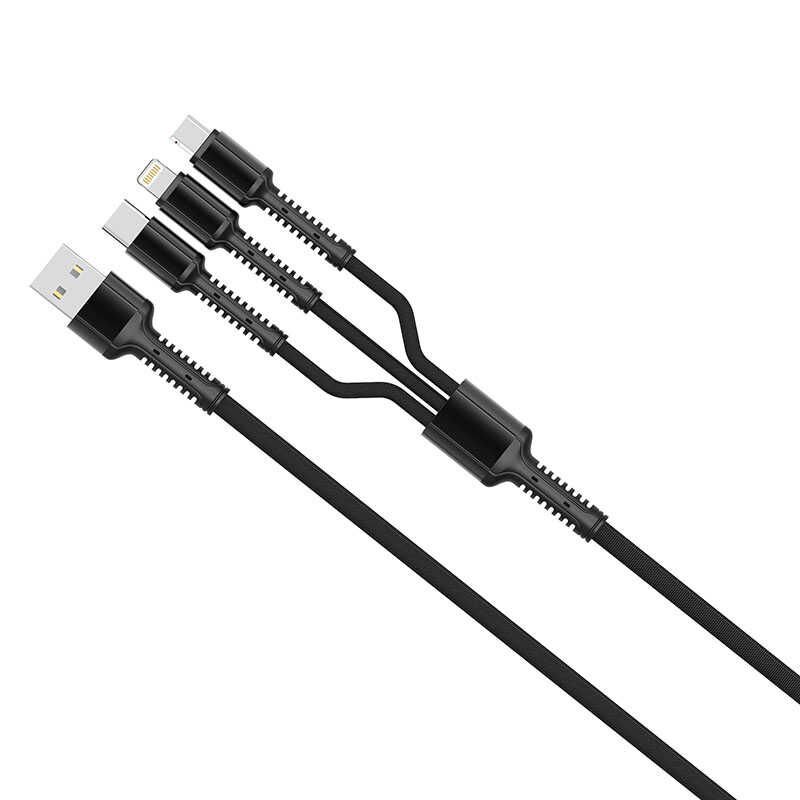 LC93 3 in 1 Usb Kablo Kırmızı