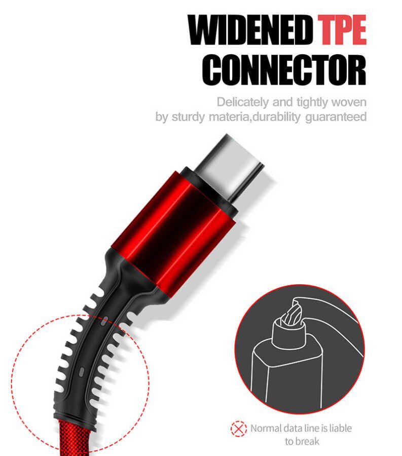 LC93 3 in 1 Usb Kablo Kırmızı