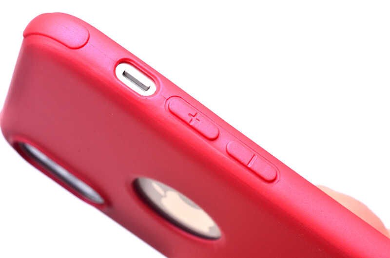 Apple  iPhone X Sililkon Mat Soft Yüzeyli Kapak (NEVA) Gold