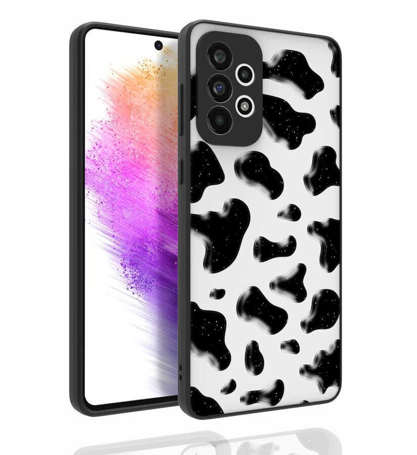Samsung Galaxy A73 Kılıf Kabartmalı Kamera Korumalı Desenli Darbe Emici Renkli Kapak (Nora) NO2