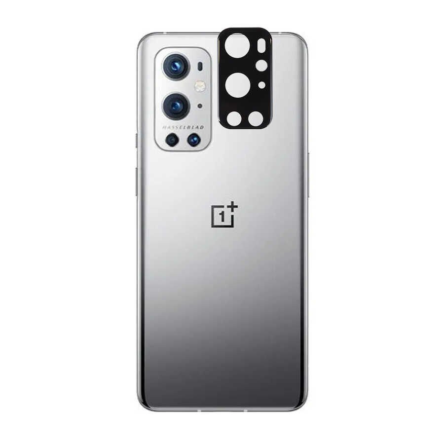 One Plus 9 Pro Kamera Lens Koruyucu Siyah Çerçeveli Korunaklı (3D K.C) Siyah