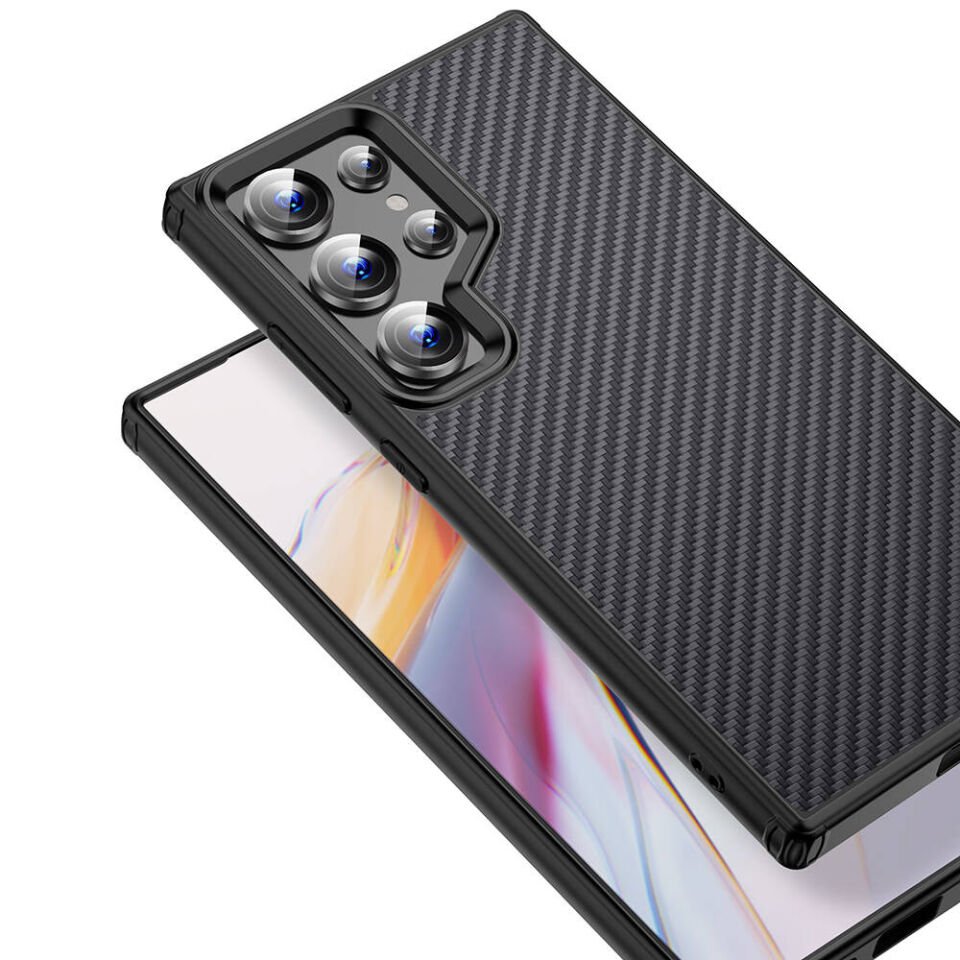 Samsung Galaxy S24 Ultra Kılıf Aramid Karbon Fiber Magsafe Özellikli Wlons Radison Kapak