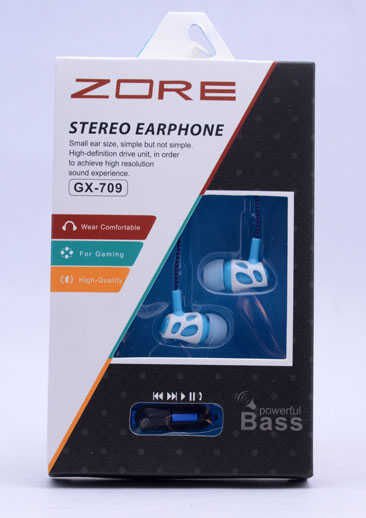 Yüksek Kalite ve Ses Performanslı Kulaklık (GX-709 Mp3 Stereo Kulaklık) Mavi Açık