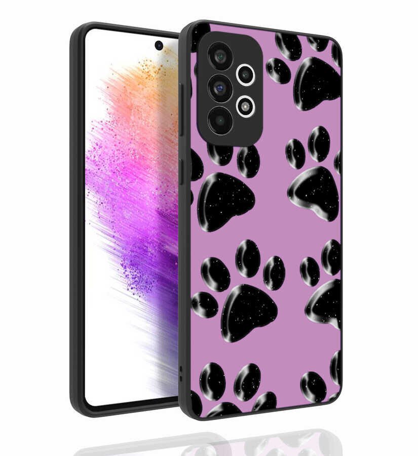 Samsung Galaxy A73 Kılıf Kabartmalı Kamera Korumalı Desenli Darbe Emici Renkli Kapak (Nora) NO3