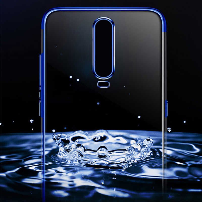 Xiaomi Poco X2 Kılıf Dört Köşe Renkli Lazer Şeffaf Silikon Kapak (GLİTTER) Siyah