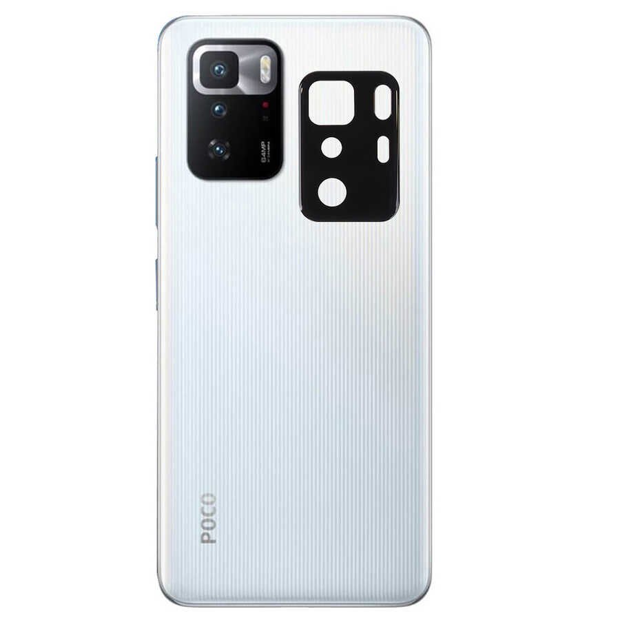 Xiaomi Poco X3 GT Kamera Lens Koruyucu Siyah Çerçeveli Korunaklı (3D K.C) Siyah
