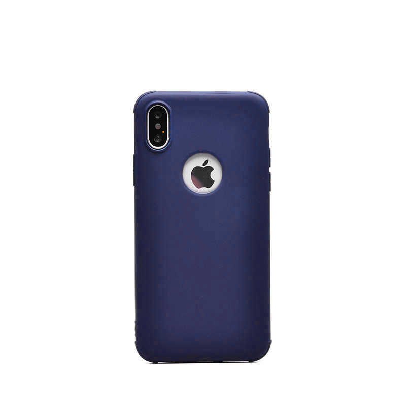 Apple  iPhone XS 5.8 Sililkon Mat Soft Yüzeyli Kapak (NEVA) Lacivert