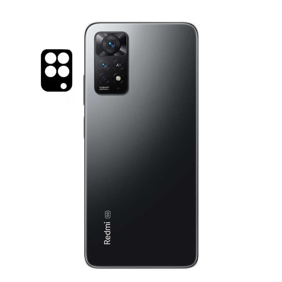 Xiaomi Redmi Note 11 Pro 5G Kamera Lens Koruyucu Siyah Çerçeveli Korunaklı (3D K.C) Siyah