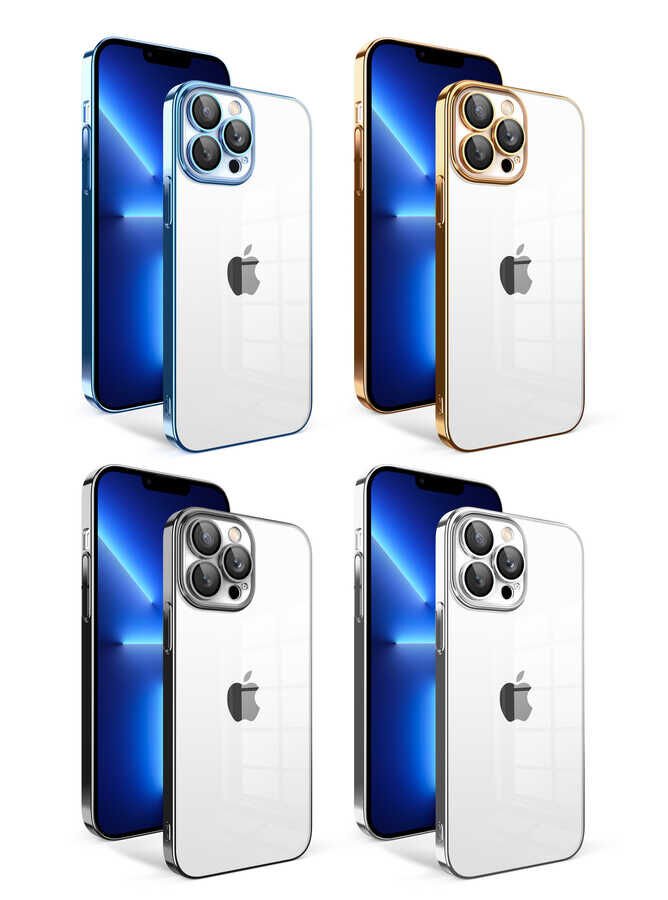 Apple iPhone 12 Pro Kılıf Kamera Korumalı Renkli Çerçeveli HEPTEKİLETİŞİM Garaj Kapak
