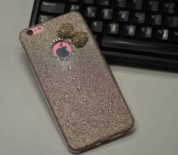 Apple iPhone 6 Plus Kılıf HEPTEKİLETİŞİM Fiyonklu Simli Silikon