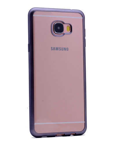 Samsung Galaxy C7 Kılıf HEPTEKİLETİŞİM Lazer Kaplama Silikon