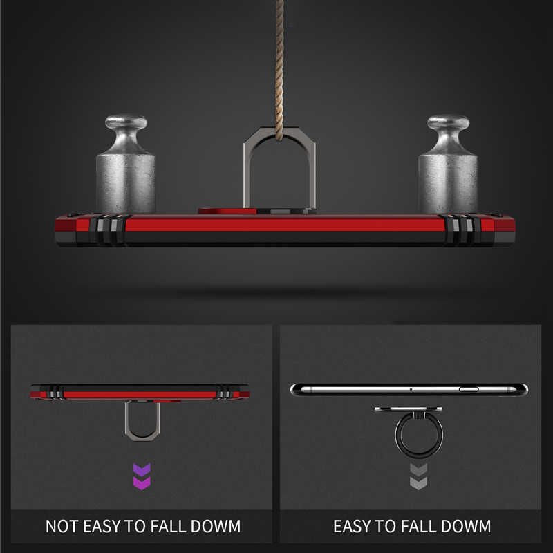 Xiaomi Redmi Note 8 Kılıf Tank Zırh Yüzüklü Mıknatıslı Standlı Kapak (VEGA) Gri