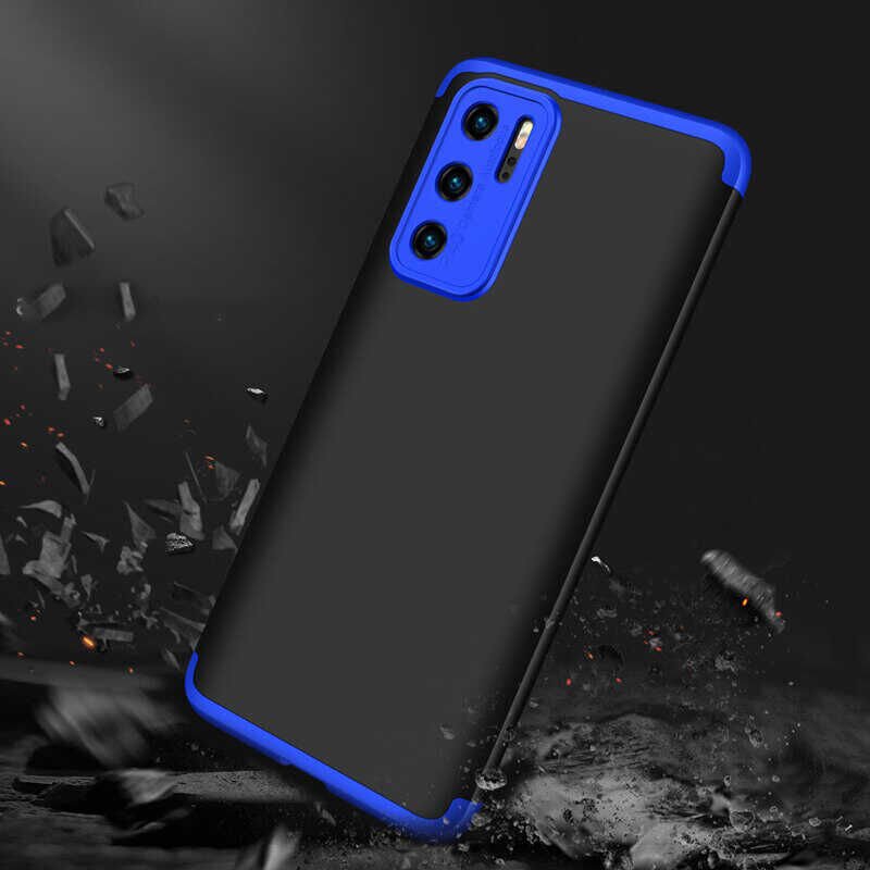 Huawei P40 Pro Kılıf 360 Tam Koruma Ön Ve Arka Sert Mika Kapak Orjinal Ays Gkk Kapak Siyah