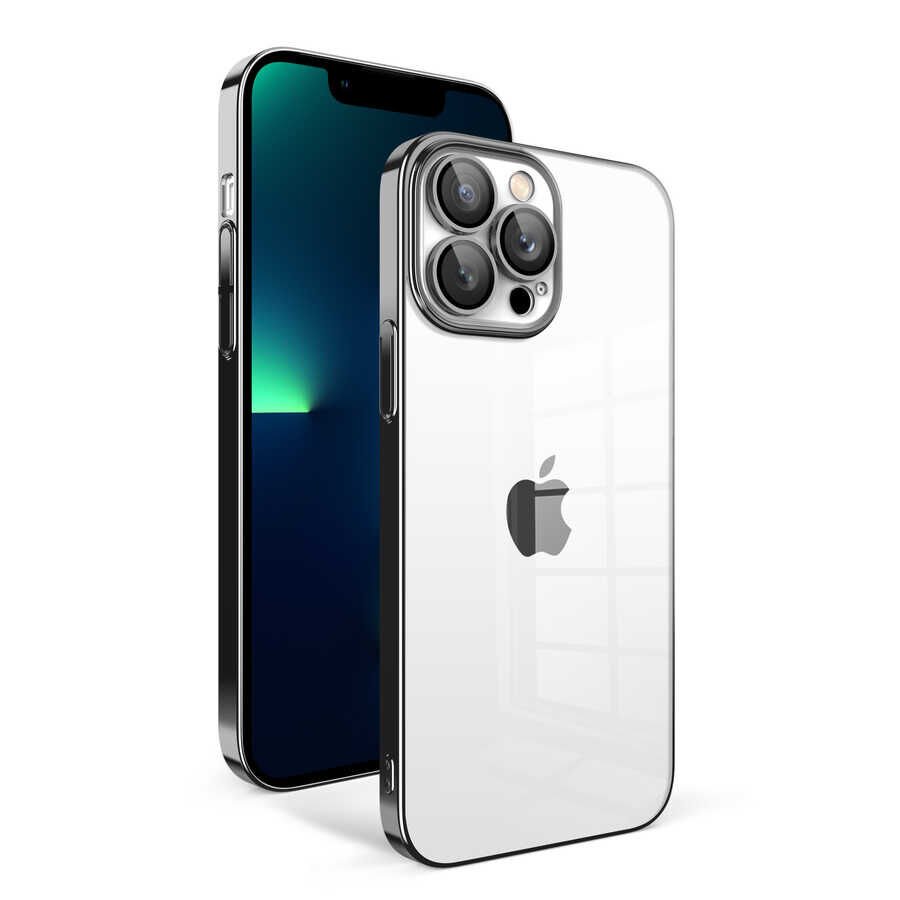 Apple iPhone 13 Pro Max Kılıf Kamera Korumalı Renkli Çerçeveli HEPTEKİLETİŞİM Garaj Kapak