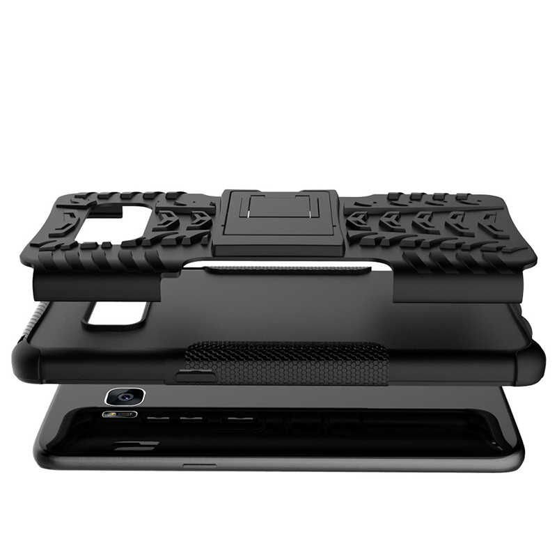 Samsung Galaxy S8 Kılıf Standlı Korunaklı Silikon Kapak (hibrit) Kırmızı