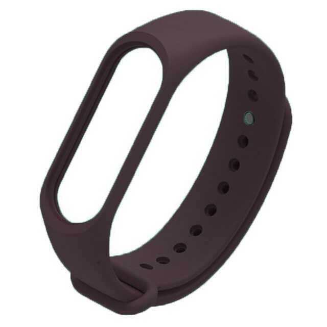 Xiaomi Mi Band 3 Silikon Kordon Soft ve Pürüzsüz Yüzeyli Kordon (Klasik) Mürdüm